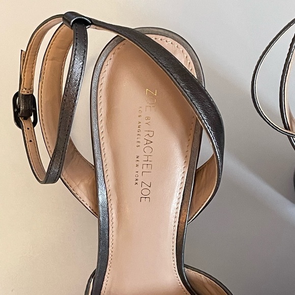 Zoe by Rachel Zoe Platform Claire Silver Metallic Sandals - Picture 7 of 9